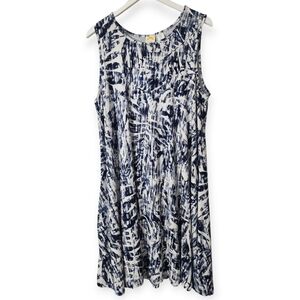 C&C California Blue/White Summer Swing Dress size 1X